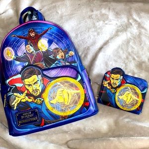 Marvel Dr.Strange Multiverse Madness Loungefly Backpack and Wallet